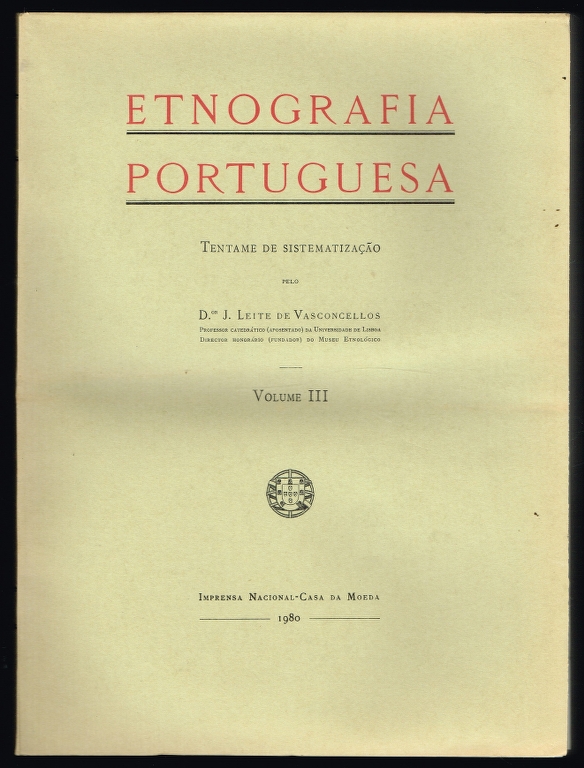 ETNOGRAFIA PORTUGUESA (volume III)